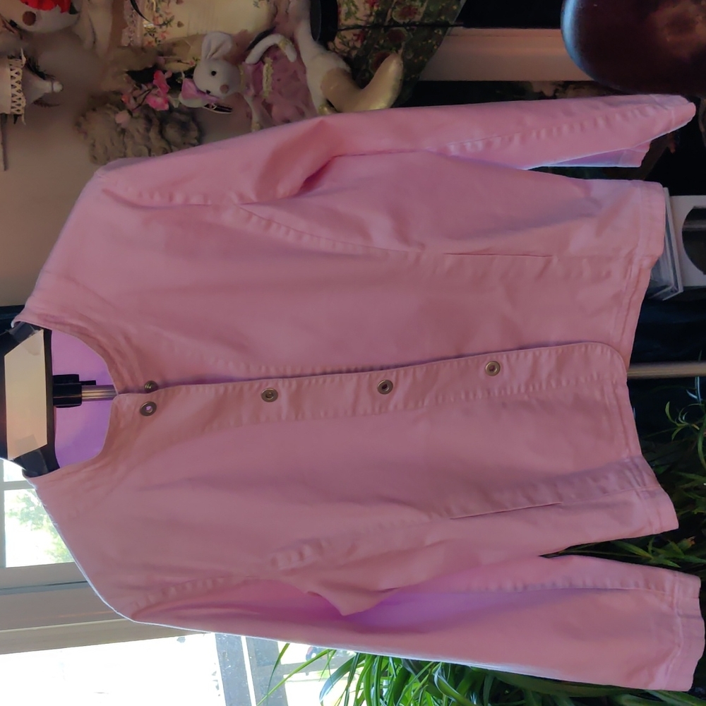 Eileen Fisher Cotton Denim Lavender Jacket 1x